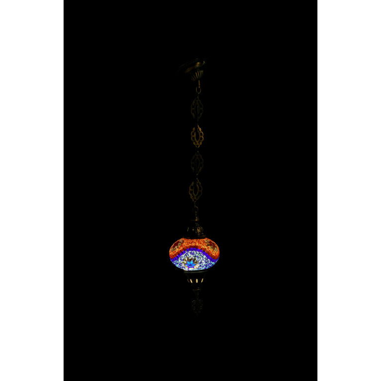 Hanging blue/red/yellow lamp UFO, 70 cm